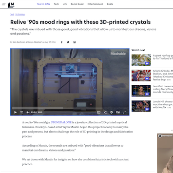 Mashable | Relive 90's mood rings with these 3D printed crystals