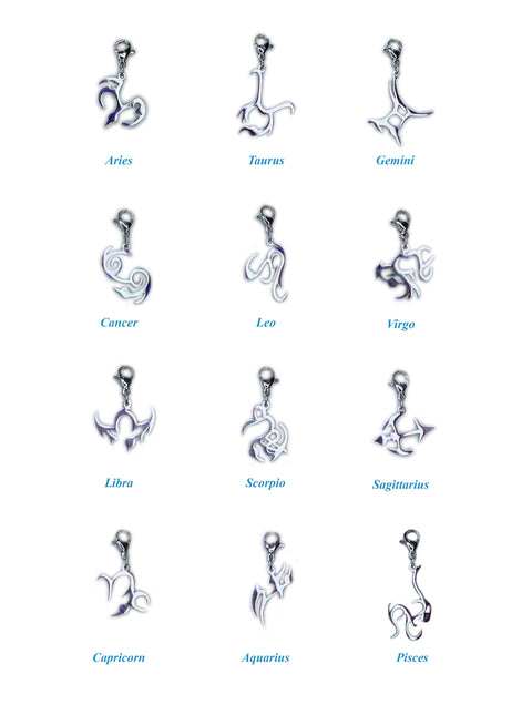 lobster clasp zodiac charms