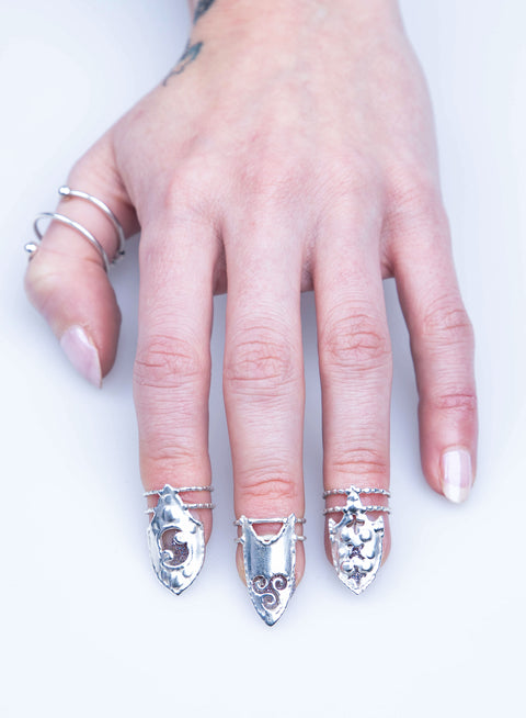 Triskele Shield Fingertip Ring
