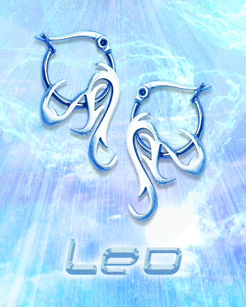 Leo Zodiac Hoops