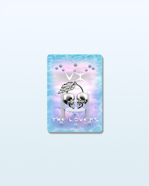 Tarot long sleeve featuring 3D skull cherries for a modern interpretation of The Lovers major arcana