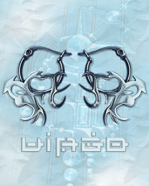 Virgo Zodiac Hoops