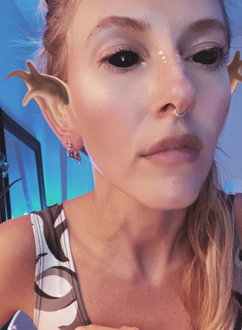 Aquarius zodiac hoop earrings
