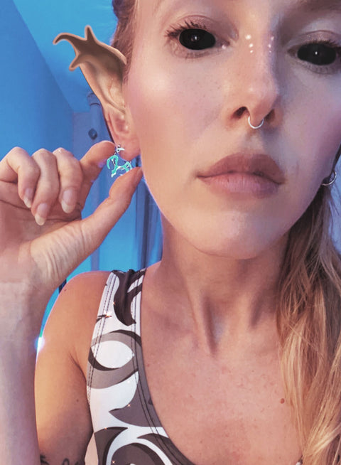 aries symbol hoop earrings unisex
