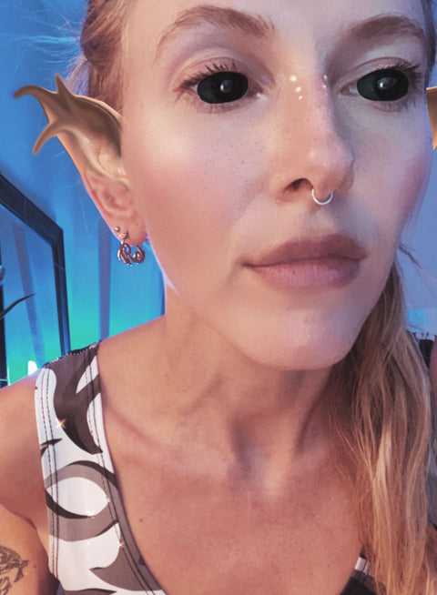 cancer symbol zodiac hoop earrings in stainless steel
