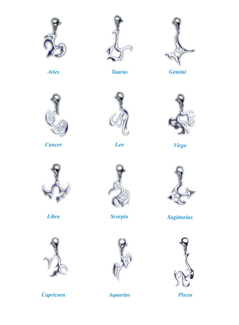 lobster clasp zodiac charms
