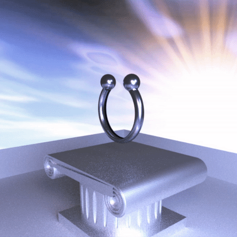 adjustable midi ring that looks like a horseshoe piercing