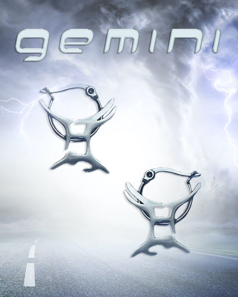 Gemini Zodiac Hoops
