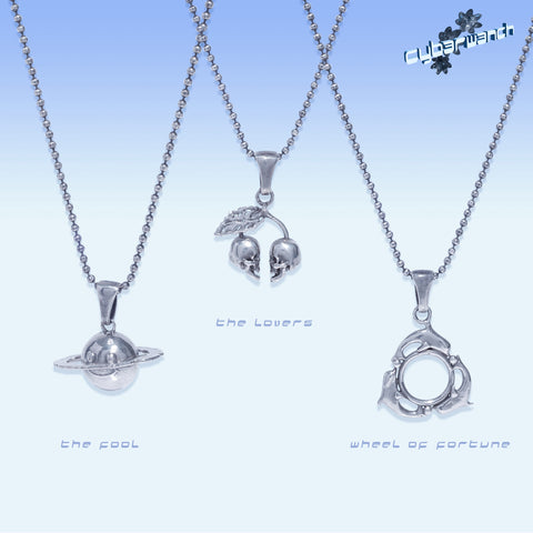Wheel of Fortune Tarot Charm Necklace