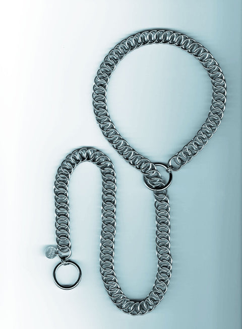 chainmail choker leash necklace
