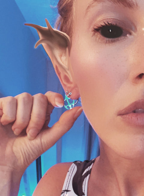 sagittarius symbol zodiac hoop earrings in stainless steel