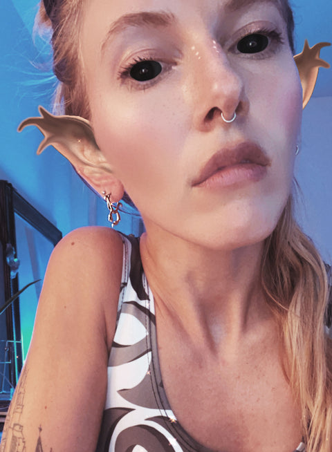 unisex Taurus zodiac symbol hoop earrings