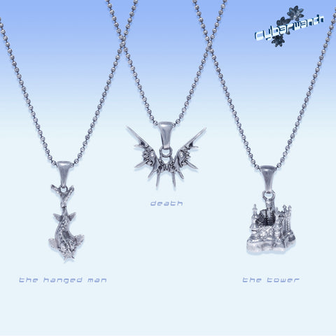 The Tower Tarot Charm Necklace