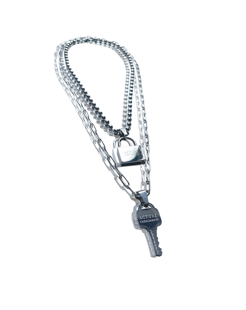 Lock + Key Necklace Set