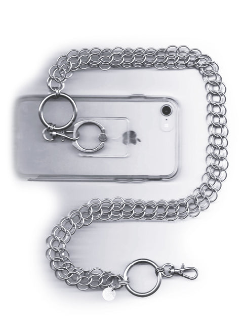 chainmail phone leash pocket chain