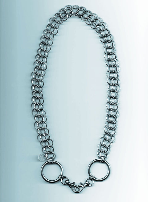 convertible chainmail pocket chain, can be worn as a phone leash, a pocket chain, or a necklace